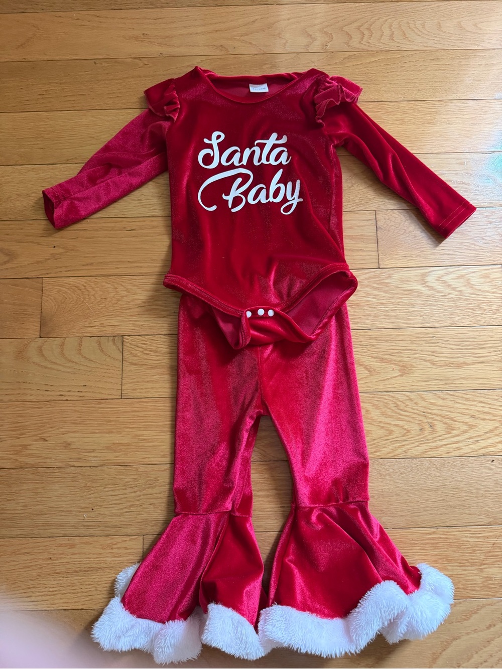 Santa Baby Red Velvet Holiday Outfit